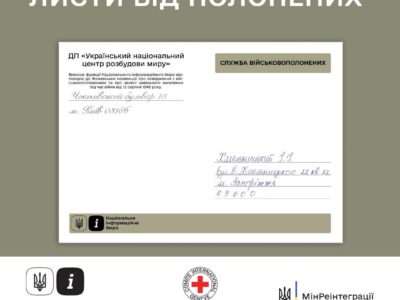 4929 листів передано між українськими військовополоненими та їхніми близькими