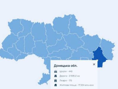 В Україні запрацювала інтерактивна мапа руйнувань, завданих рф