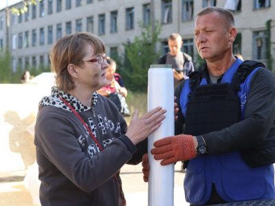 Donetsk cebege yaqın topraqlarında cemiyetler halqara teşkilâtlardan yardım aldılar